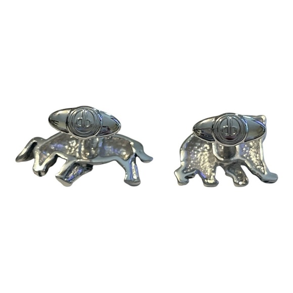 MEN'S DOLAN & BULLOCK STERLING SILVER BULL & BEAR CUFFLINK SET -NWOT- - Picture 3 of 5